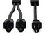 Hosa YAC-406 1.5' Dual NEMA 5-15R to NEMA 5-15P Power Extension Y-Cable, 14 AWG