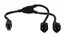 Hosa YAC-406 1.5' Dual NEMA 5-15R to NEMA 5-15P Power Extension Y-Cable, 14 AWG