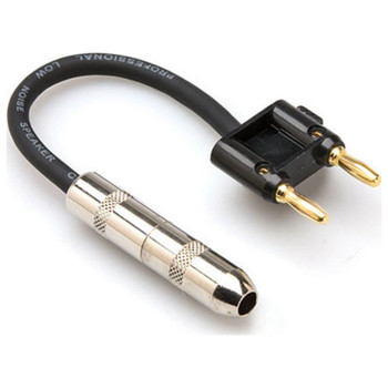 Hosa BNP-116BK 1/4 inch TS Female to Dual Banana Speaker Adapter - Black