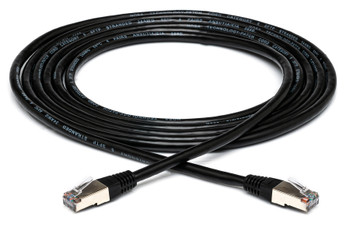 Hosa Cat 6 Slim Ethernet Cable – 10-Pack, 1 Foot, Black (CAT-601S-10PK-BK)