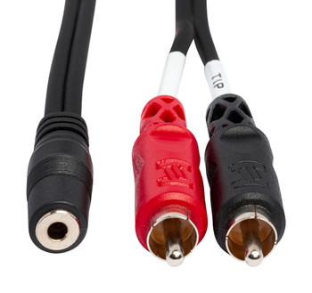 Hosa CFR-210 Stereo Breakout Cable - 3.5mm TRS Female to Dual RCA Male - 10 foot