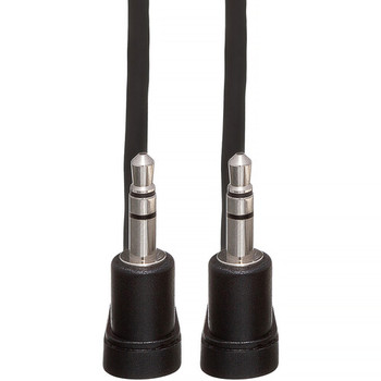 Hosa CMM-100.8RR Stereo Interconnect Cable - Right angle 3.5mm TRS Male to Right angle 3.5mm TRS Male - 8 inch