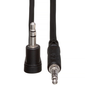 Hosa CMM-103RR Stereo Interconnect Cable - Right angle 3.5mm TRS Male to Right angle 3.5mm TRS Male - 3 foot