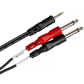 Hosa CMP-159 Stereo Breakout Cable - 3.5mm TRS Male to Left and Right 1/4-inch TS Male - 10 foot
