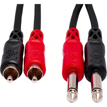 Hosa CPR-206 Stereo Interconnect Cable - Dual 1/4-inch TS to Dual RCA - 6 meter