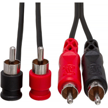 Hosa CRA-201R Stereo Interconnect Cable - Dual RCA to Dual Right-Angle RCA - 1 meter