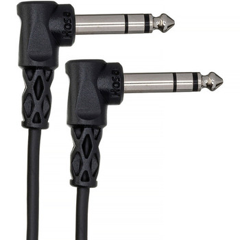 Hosa CSS-103RR Balanced Interconnect Cable – Right-Angle 1/4" TRS to 1/4" TRS (3 ft)