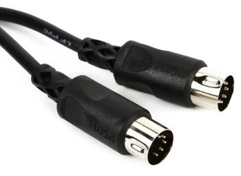 Hosa MID-303BK MIDI Cable - 3 foot Black