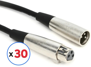 Hosa MCL-120 Microphone Cables - 20 feet, 30-pack