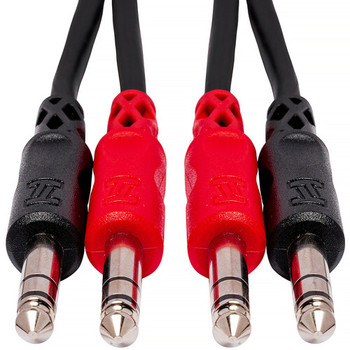 Hosa CSS-202 Stereo Interconnect Cable - Dual 1/4-inch TRS to Same - 2 meter