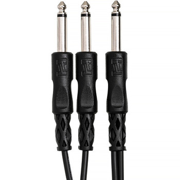 Hosa CYP-105 Y Cable - 1/4-inch TS Male to Dual 1/4-inch TS Male - 5 foot