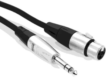 Hosa HXP-010 Pro Unbalanced Interconnect Cable - REAN XLR Female to 1/4-inch TS Male - 10 foot