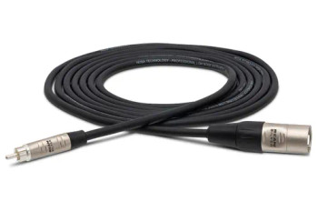 Hosa HPR-003 Pro Unbalanced Interconnect Cable - 1/4-inch TS Male to RCA Male - 3 foot