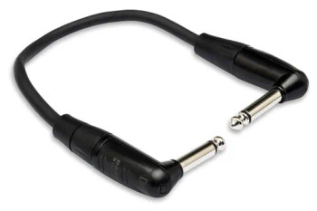 Hosa HGTR-000.5RR Pro Guitar Pedalboard Patch Cable - Right Angle to Right Angle - 6 inch
