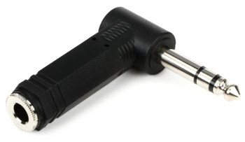 Hosa GPP-273 1/4 inch TRS Female to 1/4 inch TRS Male Right Angle Adapter