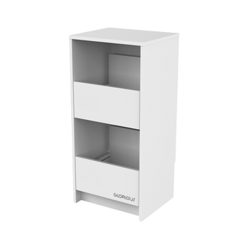 Glorious Vinyl Vault Record Storage Cabinet White with Soft-Close Drawers, Modular Design, and 160 LP Capacity for Vinyl Collection Organization (AMS-VINYL-VAULT-WHITE)