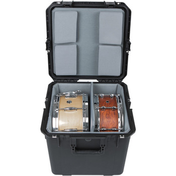 SKB iSeries Dual Snare Drum Case with Divider and Padded Liner (3i-1717-16LT)