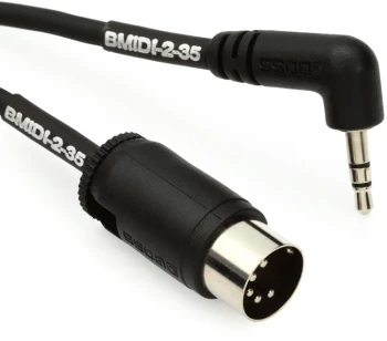 BOSS BMIDI-2-35 2ft/60cm Type A 3.5mm TRS Male to 5-Pin DIN MIDI Male Interconnect Cable for Pedals, MIDI Foot Controllers, and Effects Switchers (BMIDI-2-35)