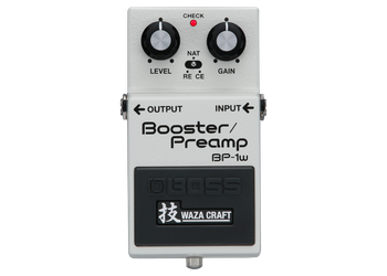 BOSS BP-1W Waza Craft Booster and Preamp Pedal with CE-1 and RE-201 Analog Preamp Modes, Clean Boost, Adjustable Gain and Level Controls (BP-1W)