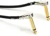 BOSS BPC-4-3 4-Inch/10cm 3-Pack Space-Saving Pancake Patch Cables with Right-Angle 1/4-Inch Connectors, 24K Gold-Plated Contacts, and Oxygen-Free Copper Core (BPC-4-3)