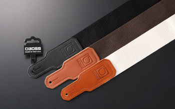 Roland BSC-20-BLK 2-Inch Black Cotton Guitar Strap with Adjustable 35–60-Inch Length and Nickel Hardware for Electric Guitar and Bass (BSC-20-BLK)