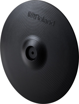 ROLAND 12-Inch V-Cymbal Crash Cymbal Pad, 2-Zone with Choke Control, Black (CY-12C-BK)