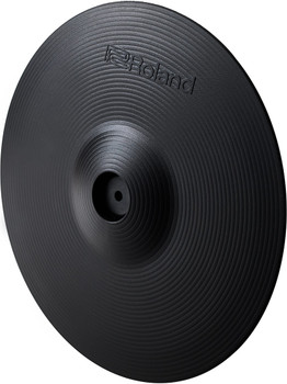 ROLAND 13-Inch V-Cymbal Ride Cymbal Pad, 3-Zone with Bow, Edge and Bell Triggering, Black (CY-13R-BK)