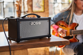 BOSS DUAL CUBE LX Stereo Guitar Amplifier, 10-Watt Desktop Amp with Effects, Looper, USB Audio and i-CUBE Link (D-CUBE LX)