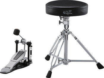 ROLAND V-Drums Drum Accessory Pack with Hickory Drumsticks, Kick Pedal and Drum Throne (DAP-3X)
