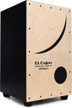 ROLAND EC-10 EL Cajon Hybrid Acoustic and Electronic Cajon with Built-In Speaker and 30 Sound Kits (EC-10)