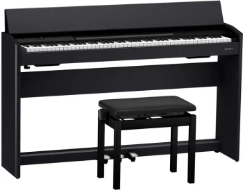 ROLAND F701-CB Digital Piano with Stand and Bench, 88-Key PHA-4 Standard Keyboard, SuperNATURAL Piano Engine and Bluetooth (F701-CB)