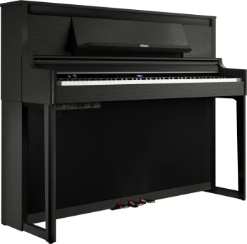 Roland LX-6 Digital Piano in Charcoal with Hybrid Grand Keyboard, Piano Reality Modeling, Triple Pedals, 5-Speaker Sound System, Bluetooth, and Matching Stand (LX-6-CH)