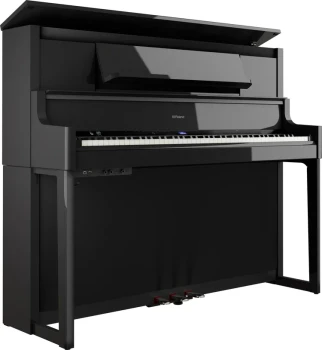 Roland LX-9 Digital Piano in Polished Ebony with Pure Acoustic Piano Modeling, Grand Piano-Style Keyboard, Advanced Stereo Sound System, Bluetooth, and Matching Stand (LX-9-PE)