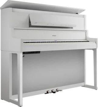 Roland LX-9 Digital Piano in Polished White with Piano Reality Sound Technology, Grand Piano-Style Keyboard, Advanced Stereo Speaker System, Bluetooth, and Matching Stand (LX-9-PW)
