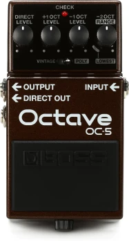 BOSS OC-5 Octave Pedal for Guitar & Bass with Vintage, Poly & +1 Octave Modes (OC-5)