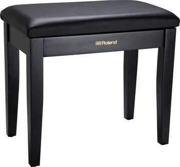 Roland RPB-100BK Piano Bench with Cushioned Seat, Storage Compartment & Solid Wood Construction, Satin Black (PB1-BK)
