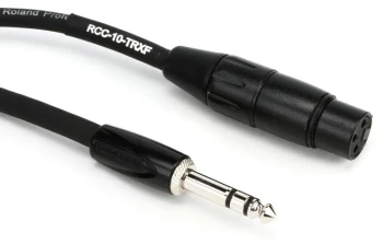 Roland RCC-10-TRXF 10 ft / 3 m Interconnect Cable, 1/4" TRS to XLR Female (RCC-10-TRXF)