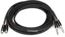 Roland Black Series 15 ft./4.5 m Interconnect Cable, Dual RCA to Dual 1/4" TS (RCC-15-2R28)
