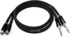 Roland Black Series 3 ft./1 m Interconnect Cable, Dual RCA to Dual 1/4" TS (RCC-3-2R28)