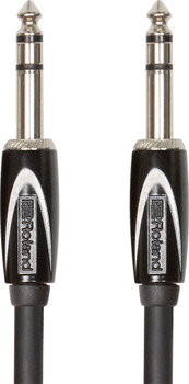 Roland Black Series 3 ft./1 m Balanced Interconnect Cable, 1/4" TRS to 1/4" TRS (RCC-3-TRTR)