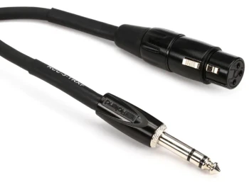Roland Black Series 3 ft./1 m Balanced Interconnect Cable, 1/4" TRS to XLR Female (RCC-3-TRXF)