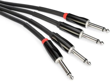 Roland Black Series 5 ft./1.5 m Interconnect Cable, Dual 1/4" TS to Dual 1/4" TS (RCC-5-2814)