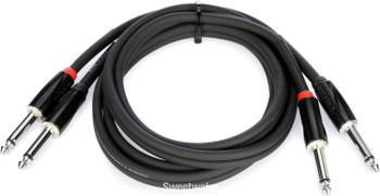 Roland Black Series 5 ft./1.5 m Interconnect Cable, Dual 1/4" TS to Dual 1/4" TS (RCC-5-2814)