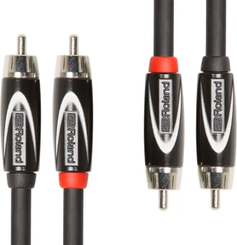 Roland Black Series 5 ft./1.5 m Interconnect Cable, Dual RCA to Dual RCA (RCC-5-2R2R)