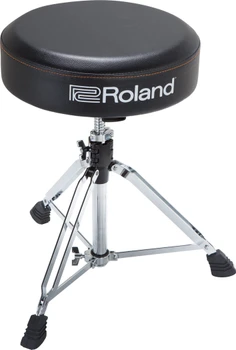 Roland RDT-RV Round Drum Throne with Vinyl Seat, Double-Braced Chrome Base (RDT-RV)