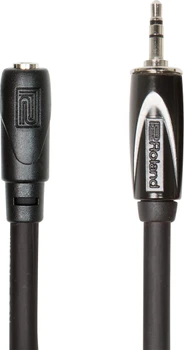Roland RHC-25-3535 25ft / 7.5m Stereo Headphone Extension Cable, 3.5mm TRS Male to Female, Copper Core, Spiral Shielding (RHC-25-3535)
