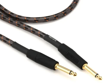 Roland Gold Series 15 ft./4.5 m Instrument Cable, Straight-to-Straight 1/4-Inch Connectors, 24K Gold-Plated Contacts, Oxygen-Free Copper (RIC-G15)