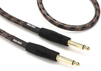 Roland Gold Series 20 ft./6 m Instrument Cable, Straight/Straight 1/4-Inch Connectors, 24K Gold-Plated Contacts, Oxygen-Free Copper (RIC-G20)