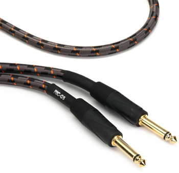 Roland Gold Series 5 ft./1.5 m Instrument Cable, Straight/Straight 1/4-Inch Connectors, 24K Gold-Plated Contacts, Oxygen-Free Copper (RIC-G5)