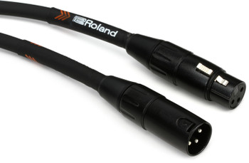 Roland Black Series 15 ft./4.5 m Microphone Cable, Heavy-Duty Connectors, Oxygen-Free Copper (RMC-B15)